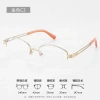 Kính mắt nữ gọng vàng bầu dục, mặt trơn, chống ánh sáng xanh, nửa khung – giảm 21% 10