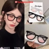 Kính mắt nữ nhiều màu 2 chấm giá rẻ, hiệu ứng má hồng dễ thương, gọng đen