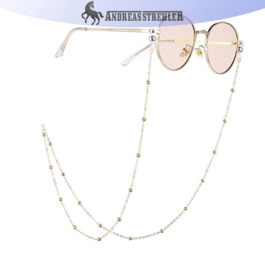 Kính mắt nữ vàng mới, dây xích thời trang, kính mát đọc sách, đính hạt, giảm giá 28.6k - Onetimingfine