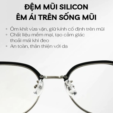 Kính mắt nửa gọng Latio KM208 - TR90 nhẹ siêu bền, kim loại chống ăn mòn, giá 300k 6