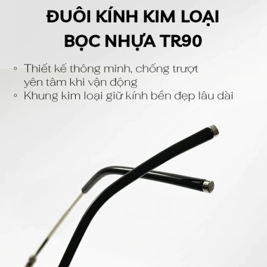 Kính mắt nửa gọng Latio KM208 - TR90 nhẹ siêu bền, kim loại chống ăn mòn, giá 300k 7