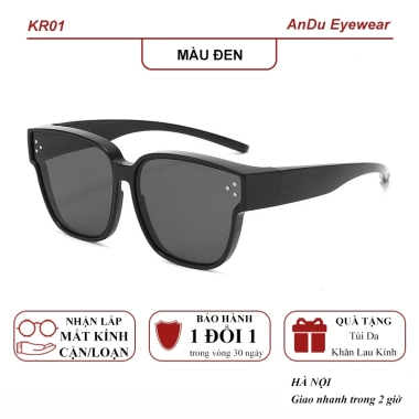 Kính mát phân cực ANDU đeo chồng cận và ngoài gọng, chống UV, siêu nhẹ 99.000₫