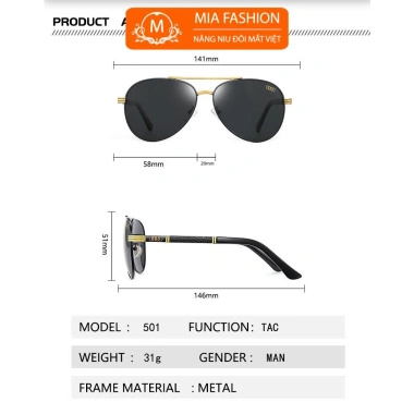 Kính Mát PHI CÔNG MIA KM01 Thiết Kế Tinh Tế Chống UV và Chống Bụi Giá 215k