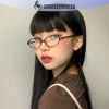 Kính mắt Retro nữ khung nhỏ bé hình bầu dục, thời trang công sở, chống tia xanh, bảo vệ mắt, trang trí máy tính - Giá ưu đãi 41.336₫ 9