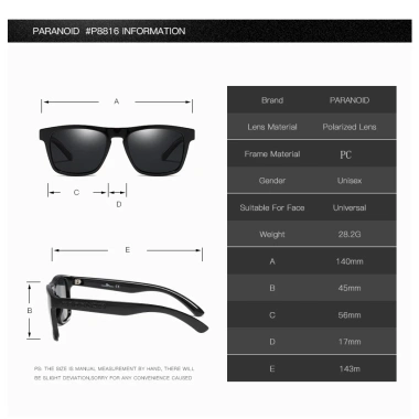 Kính mát thể thao Fullbox ACES PARANOID UV400 Phân cực TR90 nhẹ - Nam Nữ 196k 6