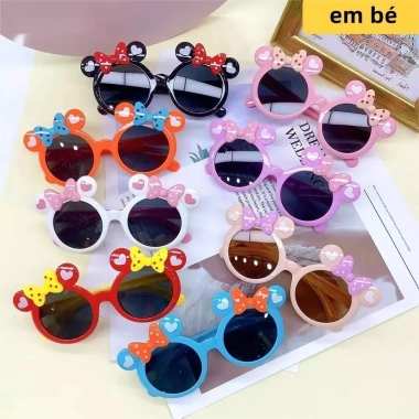 Kính mắt thời trang bé 1‑6 tuổi tròn UV KB1, bảo vệ mắt trai‑gái, giá 26.099₫