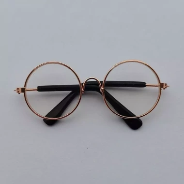 Kính mát thú cưng gọng vàng vintage cho mèo & chó - tặng dây chống tuột, chụp ảnh cực chất