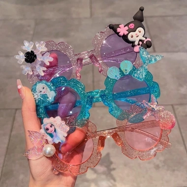 Kính Mát Trẻ Em Elsa Kuromi Phân Cực UV Chống Nắng Thời Trang Quà Sinh Nhật