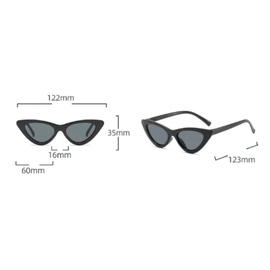 Kính Mát Trẻ Em Mắt Mèo Tam Giác Retro - Gọng ABS Siêu Nhẹ, Chống UV, Giá 59k