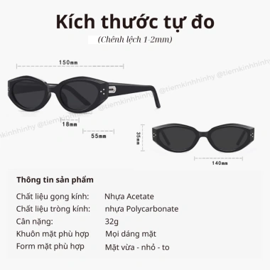 Kính râm đa giác GM DADA UV400 2.024 Thời trang nam nữ cá tính bảo vệ mắt khi đi nắng đi biển 2