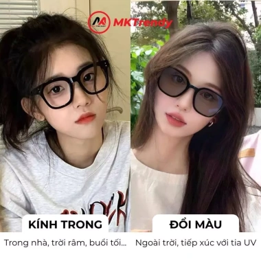 Kính râm đổi màu MKTRENDY gọng vuông nhựa, chống UV & ánh sáng xanh, nam nữ – 122.712₫ 3
