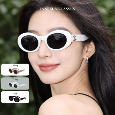 Kính râm INNI 2.026 Nữ Form Oval Gọng TR Chống UV Cao Cấp Đi chơi du lịch 69k