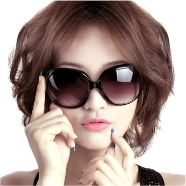 Kính râm K11 gọng lớn nữ thời trang lái xe ngoài trời, gọng nhựa dẻo cao cấp màu nâu - Giá 20.000đ