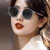 Kính râm LATIO KM138 - Gọng tròn cổ điển, khung kim loại bền, UV400, chỉ 225k 2