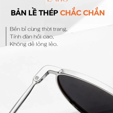 Kính râm LATIO KM138 - Gọng tròn cổ điển, khung kim loại bền, UV400, chỉ 225k