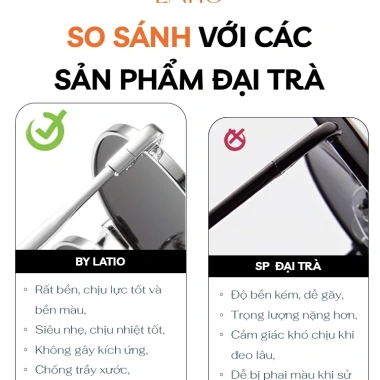 Kính râm LATIO KM138 - Gọng tròn cổ điển, khung kim loại bền, UV400, chỉ 225k