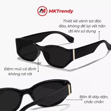Kính râm mắt mèo MKTRENDY gọng cong 2.025 nam nữ chống UV phong cách T16 - 179.000₫ 5