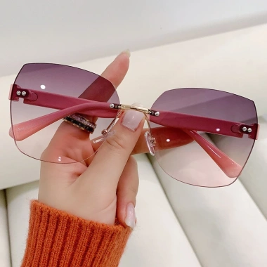 Kính râm nữ không vành UV400 Gradient Retro - Phong cách biển giá 49.680