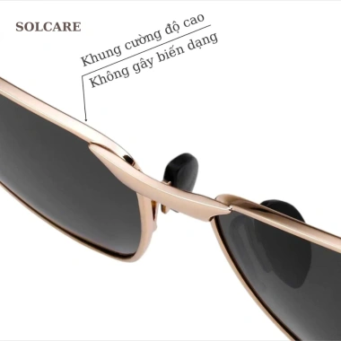 Kính râm phân cực nam thép không gỉ UV400 gọng vuông, cao cấp lái xe du lịch 185k 3