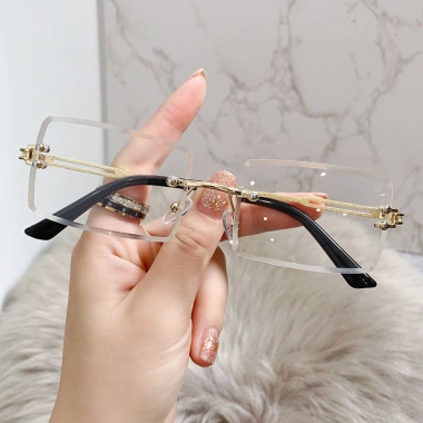 Kính râm viền không khung thời trang ống kính đại dương - chống UV, phù hợp du lịch và lái xe, giá 40.068₫