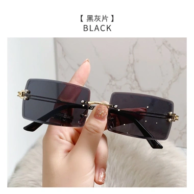 Kính râm viền không khung thời trang ống kính đại dương - chống UV, phù hợp du lịch và lái xe, giá 40.068₫