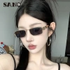 Kính râm Y2k cao cấp hình chữ nhật kim loại 2.025 - thiết kế thời trang cho nữ