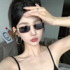 Kính râm Y2k cao cấp hình chữ nhật kim loại 2.025 - thiết kế thời trang cho nữ 4