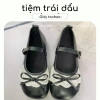 Kịp Tết Mary Jane mũi tròn thấp viền ren nơ phong cách Pháp giảm giá 200k 5