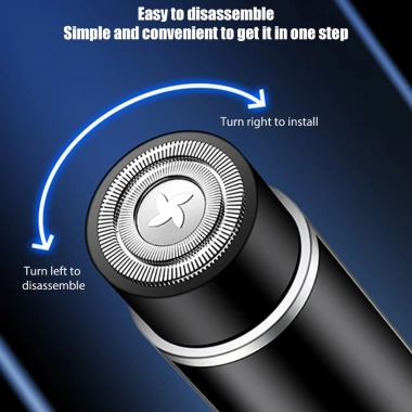 Kiprun Mini USB Sạc Máy Cạo Râu Thép Không Gỉ 3D Dao Nổi Giặt Được Du Lịch 3