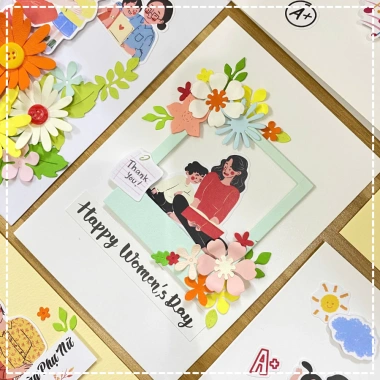 Kit thiệp tự trang trí 8/3 - 20/10, 10 phôi thiệp trơn, giá ưu đãi 120.000₫