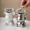 Kittenbaby 6 chiếc nĩa tráng miệng thép không gỉ, lọ bảo quản gấu dễ thương, giá chỉ 54.010đ, cho tiệc trái cây dưa hấu 2