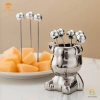 Kittenbaby 6 chiếc nĩa tráng miệng thép không gỉ, lọ bảo quản gấu dễ thương, giá chỉ 54.010đ, cho tiệc trái cây dưa hấu 4