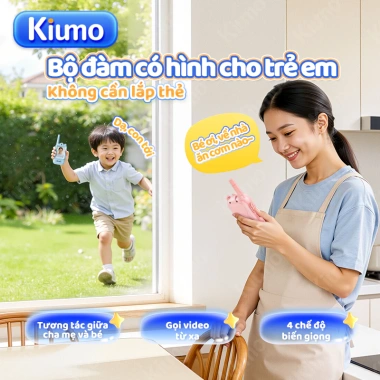 Kiumo Bộ Đàm Thoại Video Trẻ Em Gọi Video 2 Chiều Không Cần SIM - Dễ Dùng 4 Kiumo Bộ Đàm Thoại Video Trẻ Em Gọi Video 2 Chiều Không Cần SIM - Dễ Dùng 4