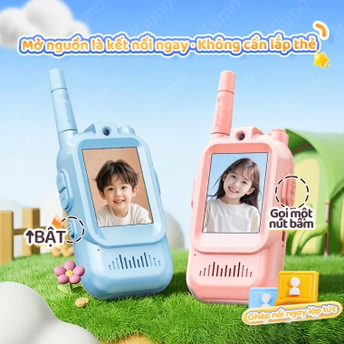 Kiumo Bộ Đàm Thoại Video Trẻ Em Gọi Video 2 Chiều Không Cần SIM - Dễ Dùng