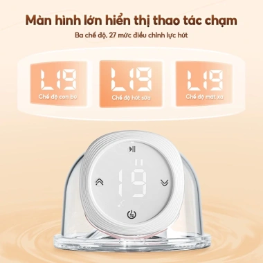 KIUMO Máy Hút Sữa Đơn Không Dây 9/15 Cấp Độ Massage, Kích Thích Sữa, Giá 299.000đ