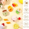 KKINGDOM 50 Đĩa Thìa nếm và Đĩa khai vị mini nhựa tái sử dụng, bộ đồ ăn bền cho tiệc mousse, tráng miệng, bánh bát 8