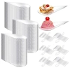 KKINGDOM 50 Đĩa Thìa nếm và Đĩa khai vị mini nhựa tái sử dụng, bộ đồ ăn bền cho tiệc mousse, tráng miệng, bánh bát 9