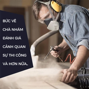 KN95 Mặt Nạ Phòng Độc – Bảo Hộ Lao Động, Phun Sơn, Chống Hóa Chất, Giá 28.000 VNĐ 2