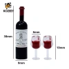KOZEEY 1/12 Bộ phụ kiện Nhà Búp Bê: Thu Nhỏ Chai Rượu, Kính Uống, Ly Cảnh - Giá chỉ 44.000đ 2
