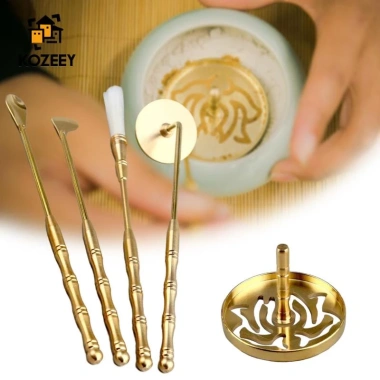 Kozeey 5 miếng dụng cụ làm đồng thau, bộ làm bột Trung Quốc, bộ đốt bột di động, giá ưu đãi 198.000 cho ngày lễ Kozeey 5 miếng dụng cụ làm đồng thau, bộ làm bột Trung Quốc, bộ đốt bột di động, giá ưu đãi 198.000 cho ngày lễ