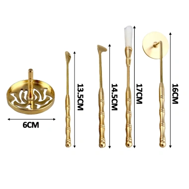 Kozeey 5 miếng dụng cụ làm đồng thau, bộ làm bột Trung Quốc, bộ đốt bột di động, giá ưu đãi 198.000 cho ngày lễ 3 Kozeey 5 miếng dụng cụ làm đồng thau, bộ làm bột Trung Quốc, bộ đốt bột di động, giá ưu đãi 198.000 cho ngày lễ 3