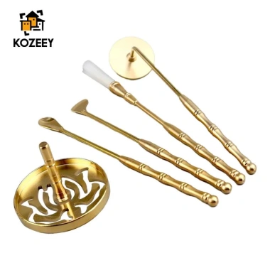 Kozeey 5 miếng dụng cụ làm đồng thau, bộ làm bột Trung Quốc, bộ đốt bột di động, giá ưu đãi 198.000 cho ngày lễ 4 Kozeey 5 miếng dụng cụ làm đồng thau, bộ làm bột Trung Quốc, bộ đốt bột di động, giá ưu đãi 198.000 cho ngày lễ 4