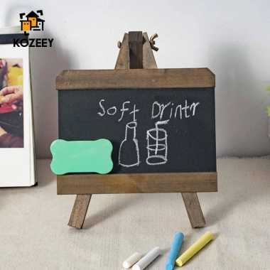 KOZEEY Bảng Phấn Gỗ Đen - Bàn Ghi Nhớ Trang Trí Nhà Nhỏ, Menu Quán Bar Café, Giá Ưu Đãi 122k 4