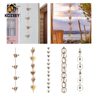 KOZEEY Dây Xích Nước Mưa Kim Loại – Thay Thế Máng Xối, Dùng Cho Mái, Sân, Gazebo, Giá 220.000 (Giảm 59.400) 2 KOZEEY Dây Xích Nước Mưa Kim Loại – Thay Thế Máng Xối, Dùng Cho Mái, Sân, Gazebo, Giá 220.000 (Giảm 59.400) 2