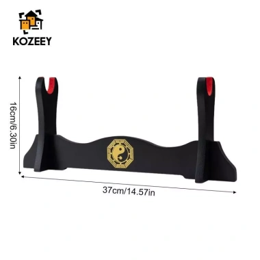 KOZEEY Giá đỡ thanh kiếm gỗ phong cách Trung Quốc - Trưng bày máy tính, dành cho học & khách, giảm 18% 2