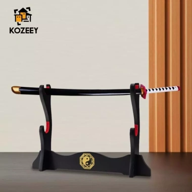 KOZEEY Giá đỡ thanh kiếm gỗ phong cách Trung Quốc - Trưng bày máy tính, dành cho học & khách, giảm 18% 3