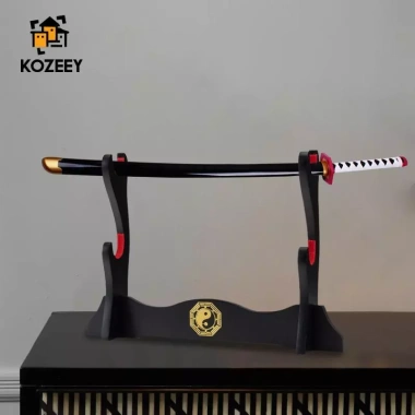 KOZEEY Giá đỡ thanh kiếm gỗ phong cách Trung Quốc - Trưng bày máy tính, dành cho học & khách, giảm 18% 5