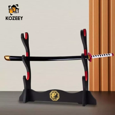 KOZEEY Giá đỡ thanh kiếm gỗ phong cách Trung Quốc - Trưng bày máy tính, dành cho học & khách, giảm 18% 8
