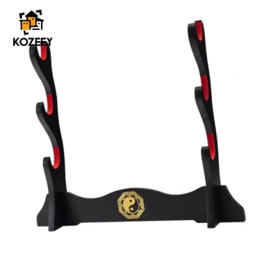 KOZEEY Giá đỡ thanh kiếm gỗ phong cách Trung Quốc - Trưng bày máy tính, dành cho học & khách, giảm 18% 12