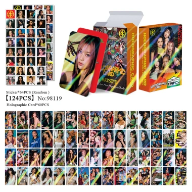 KPOP 124 Thẻ 3D Holographic LOMO - Hộp KATSEYE Photocards - Giá 71,500 VND 2
